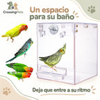 Bañera transparente para aves con fijación a jaula — CrossingPets · imagen 3