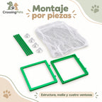 Recinto de malla para acuario con cuatro ventosas · 17 × 12,6 × 15 cm — CrossingPets · imagen 4