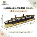 Barco decorativo de resina para acuario · Diseño Titanic — CrossingPets · imagen 3
