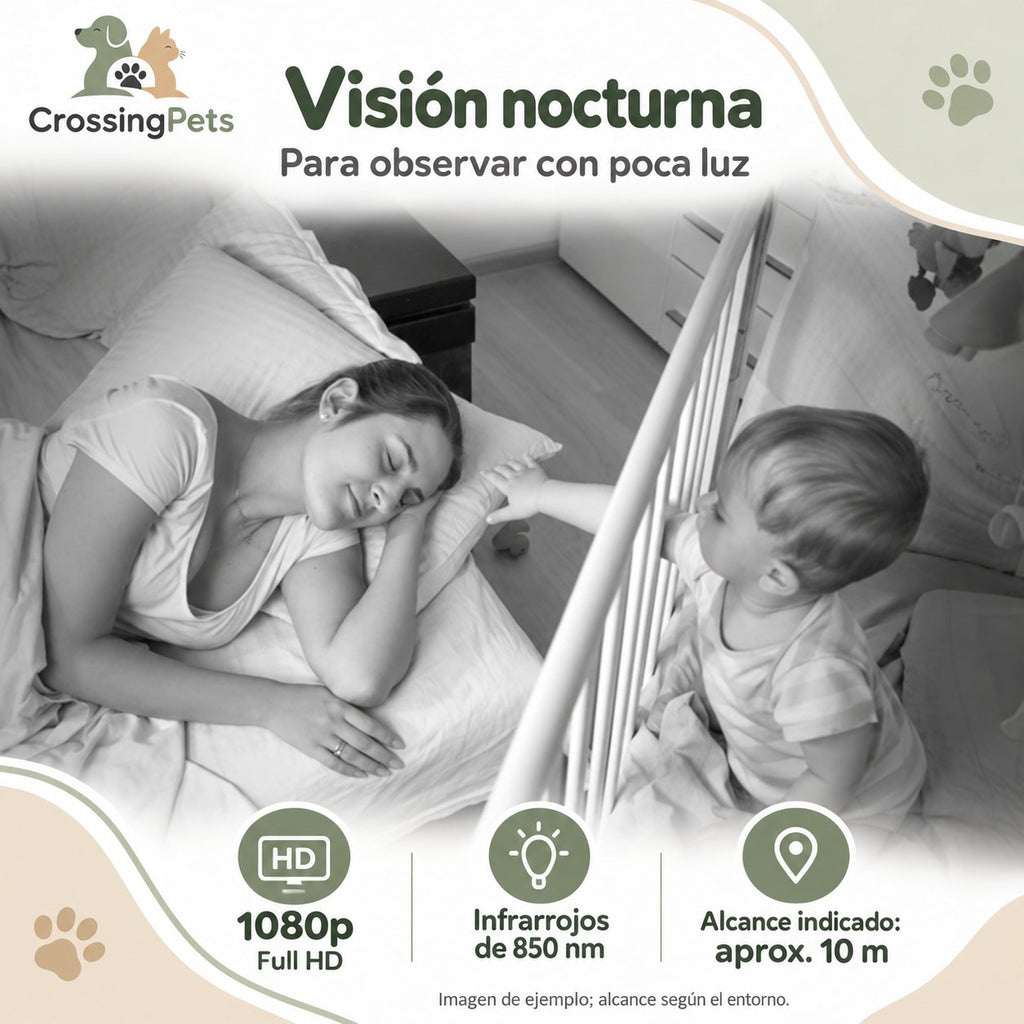 Cámara interior Netvue para mascotas con Wi-Fi y audio bidireccional — CrossingPets · imagen 5