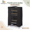 Funda negra para jaulas con cortina frontal — CrossingPets · imagen 1