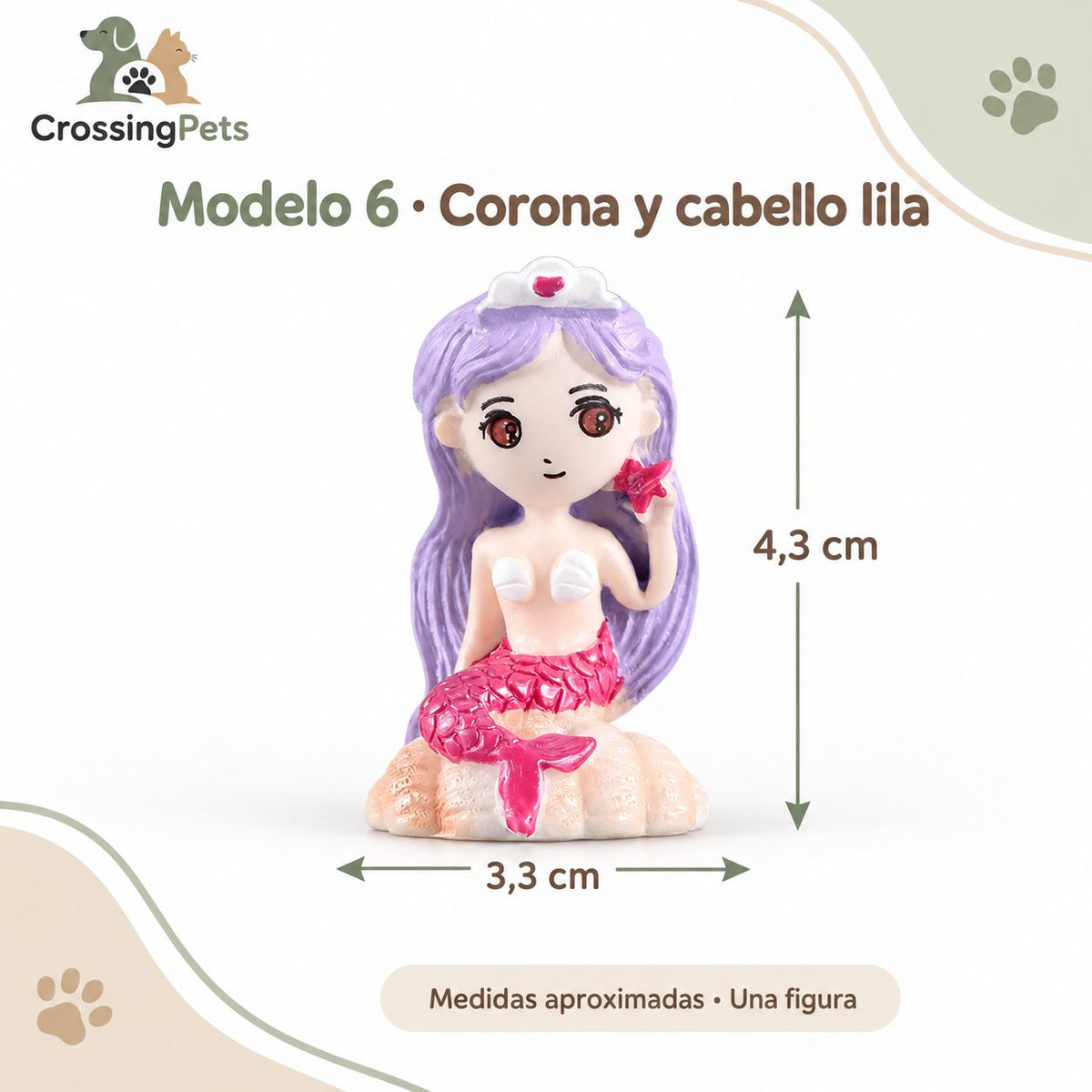 Figuras decorativas de sirena · 7 modelos a elegir — CrossingPets · imagen 6
