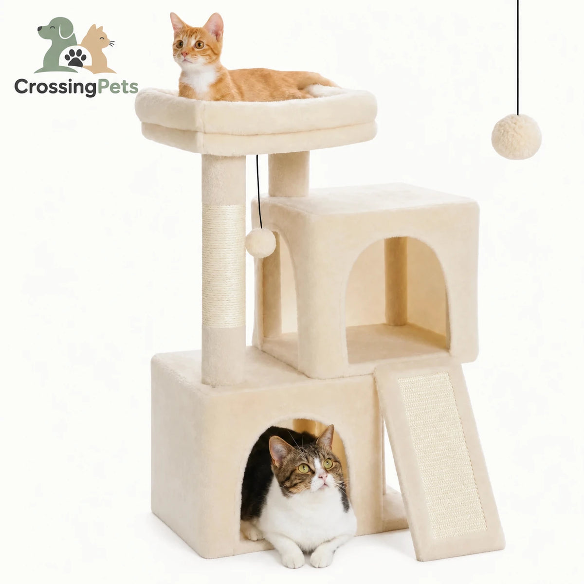 Árboles rascadores bajos para gatos CrossingPets — imagen 4