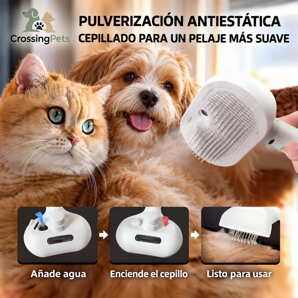 Cepillo de vapor para perros y  gatos