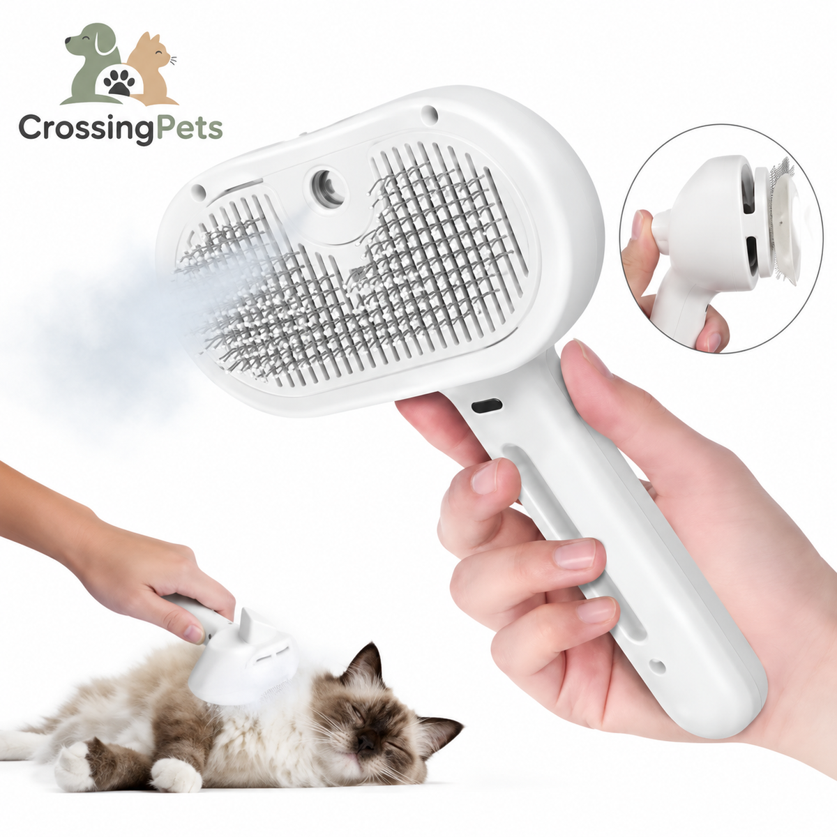 Cepillo de vapor para perros y  gatos