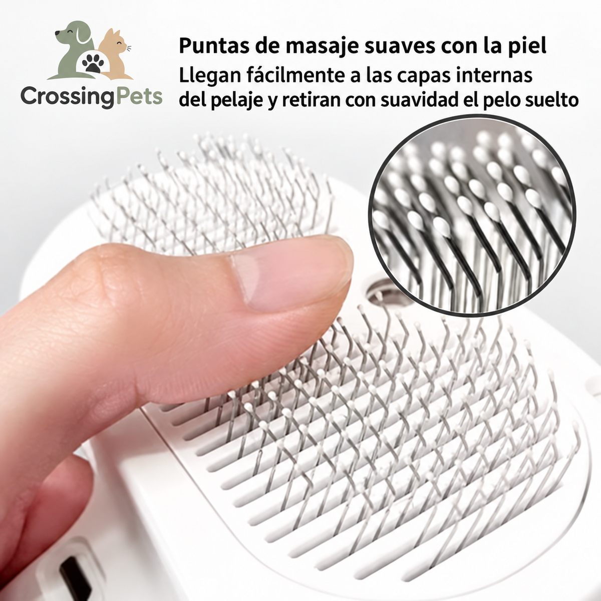 Cepillo de vapor para perros y  gatos