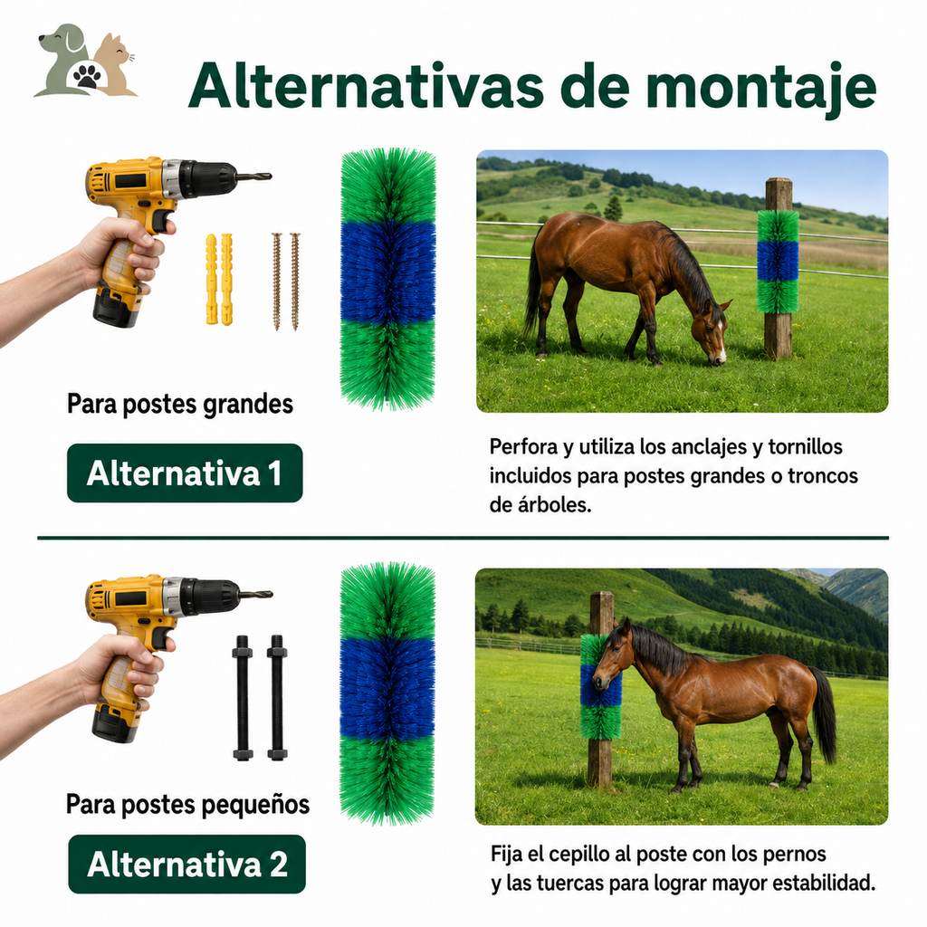 Cepillo de masaje para caballos