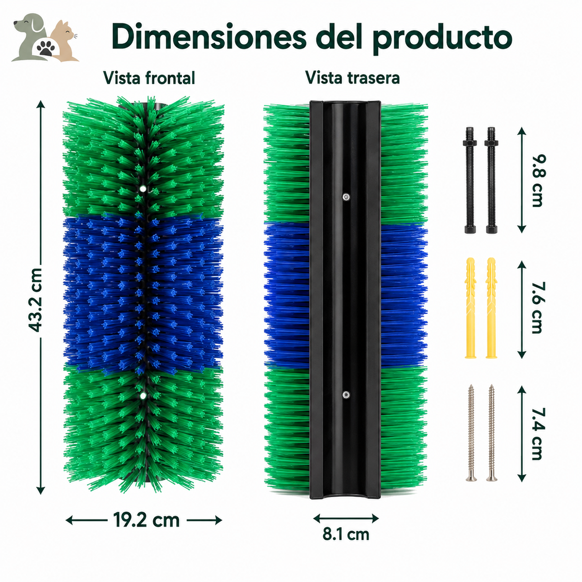 Cepillo de masaje para caballos