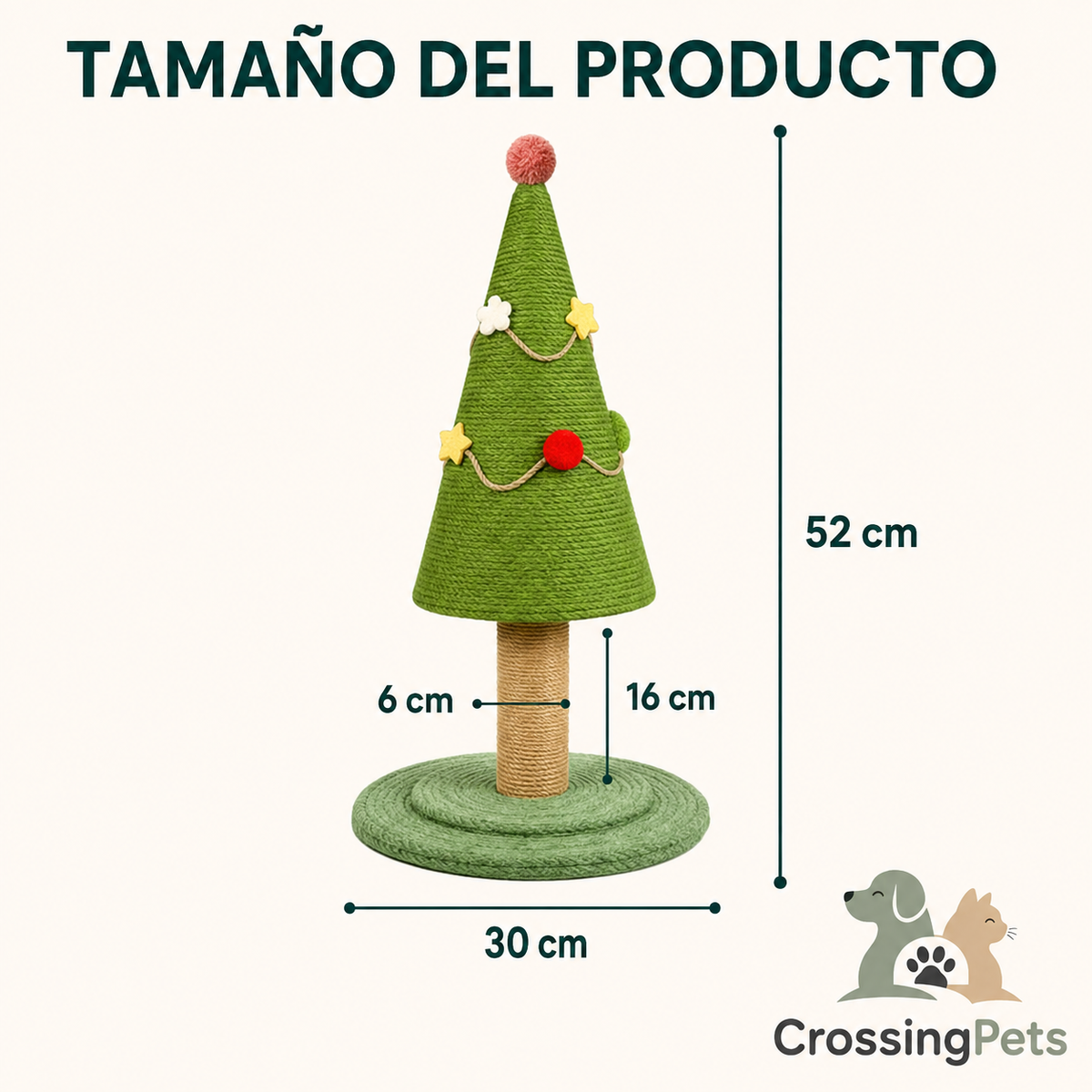 Mini árbol de Navidad rascador
