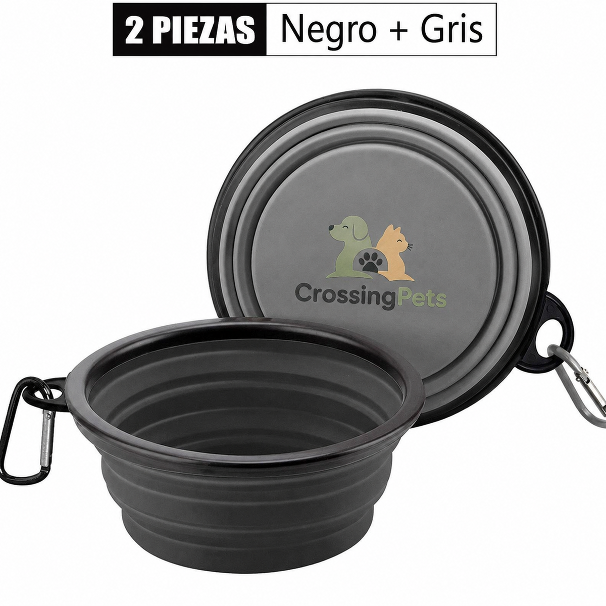 Cuenco de agua portátil plegable