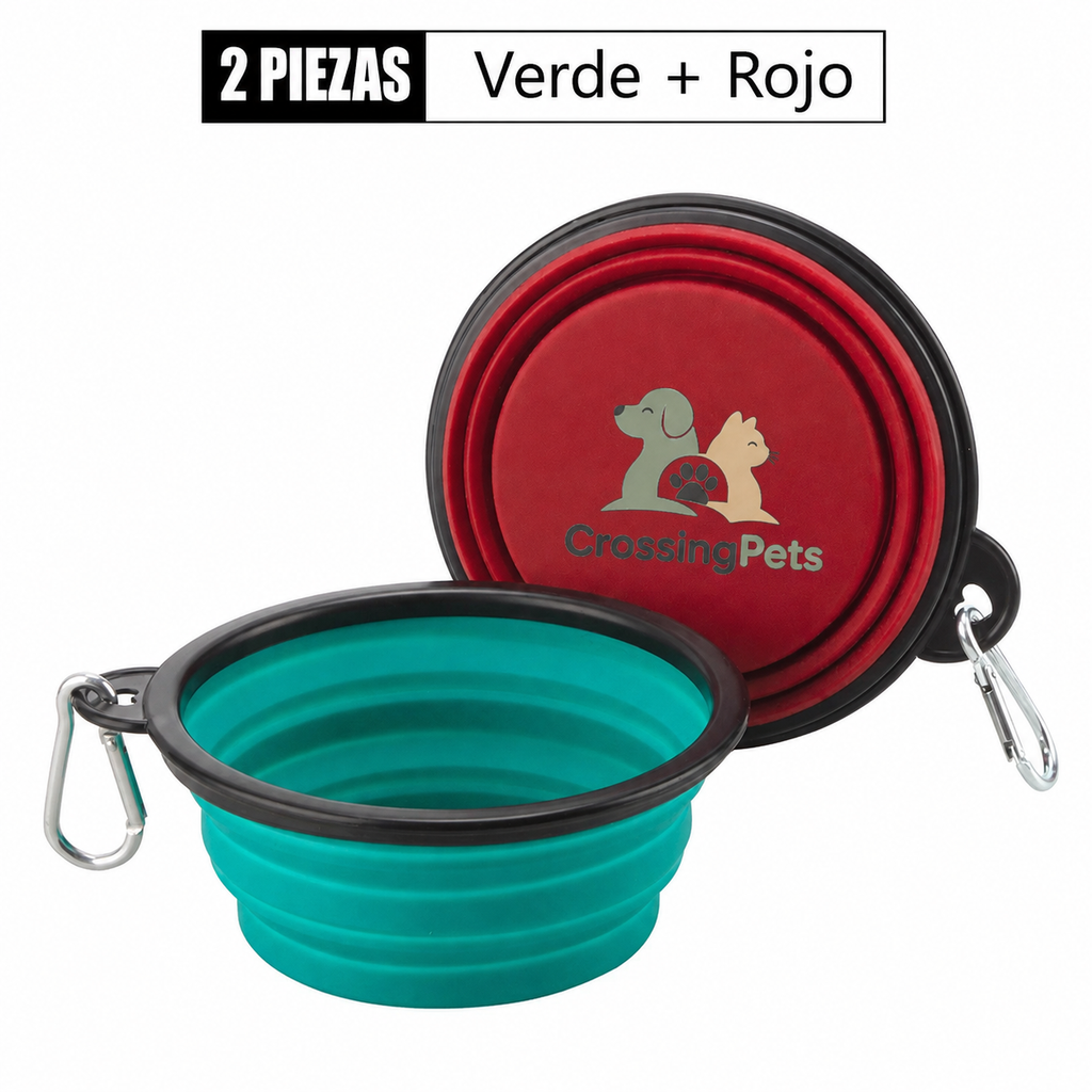 Cuenco de agua portátil plegable