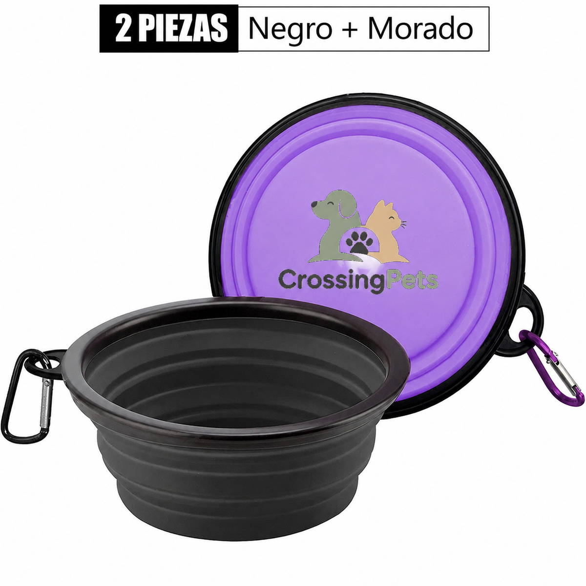 Cuenco de agua portátil plegable
