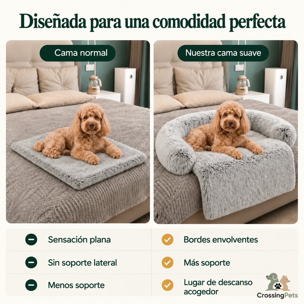 Cama tipo sofá mullida
