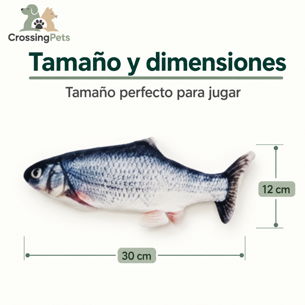 Juguete para gatos con forma de pez