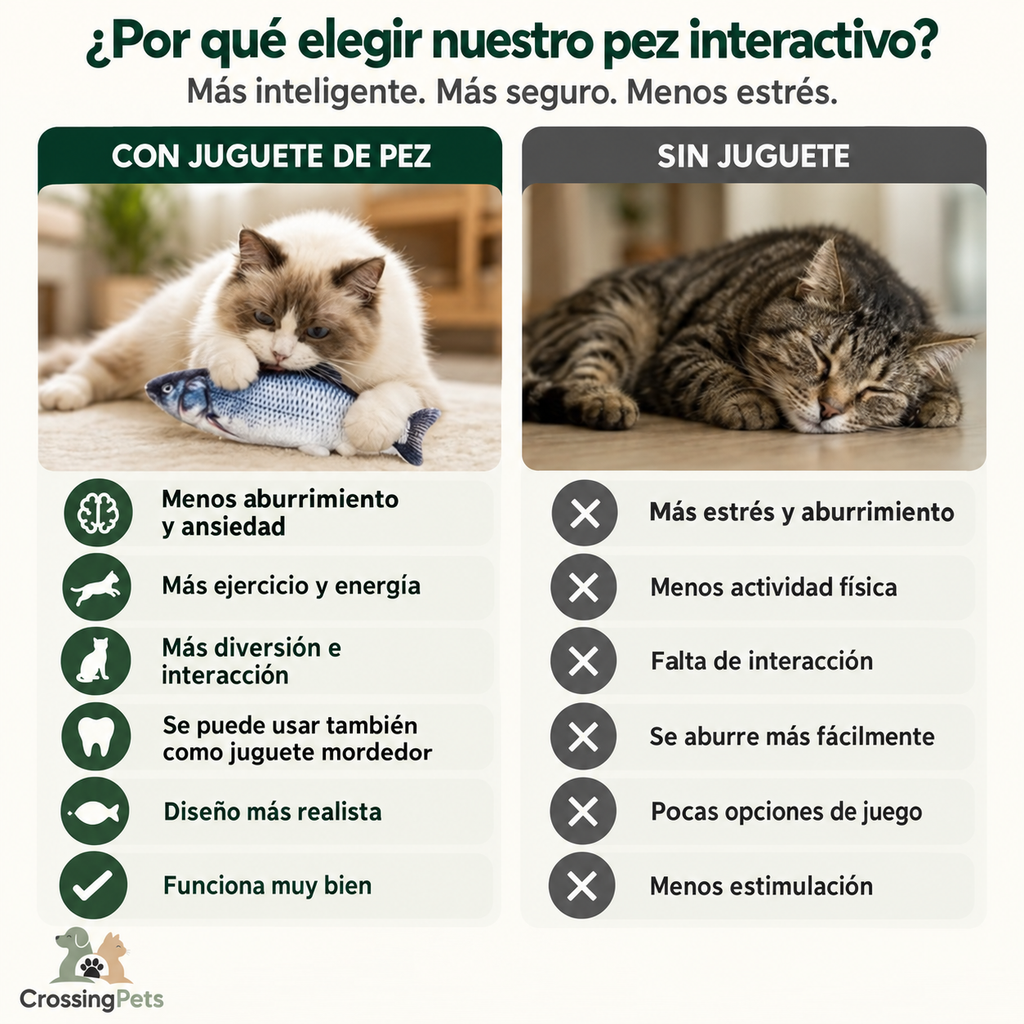Juguete para gatos con forma de pez