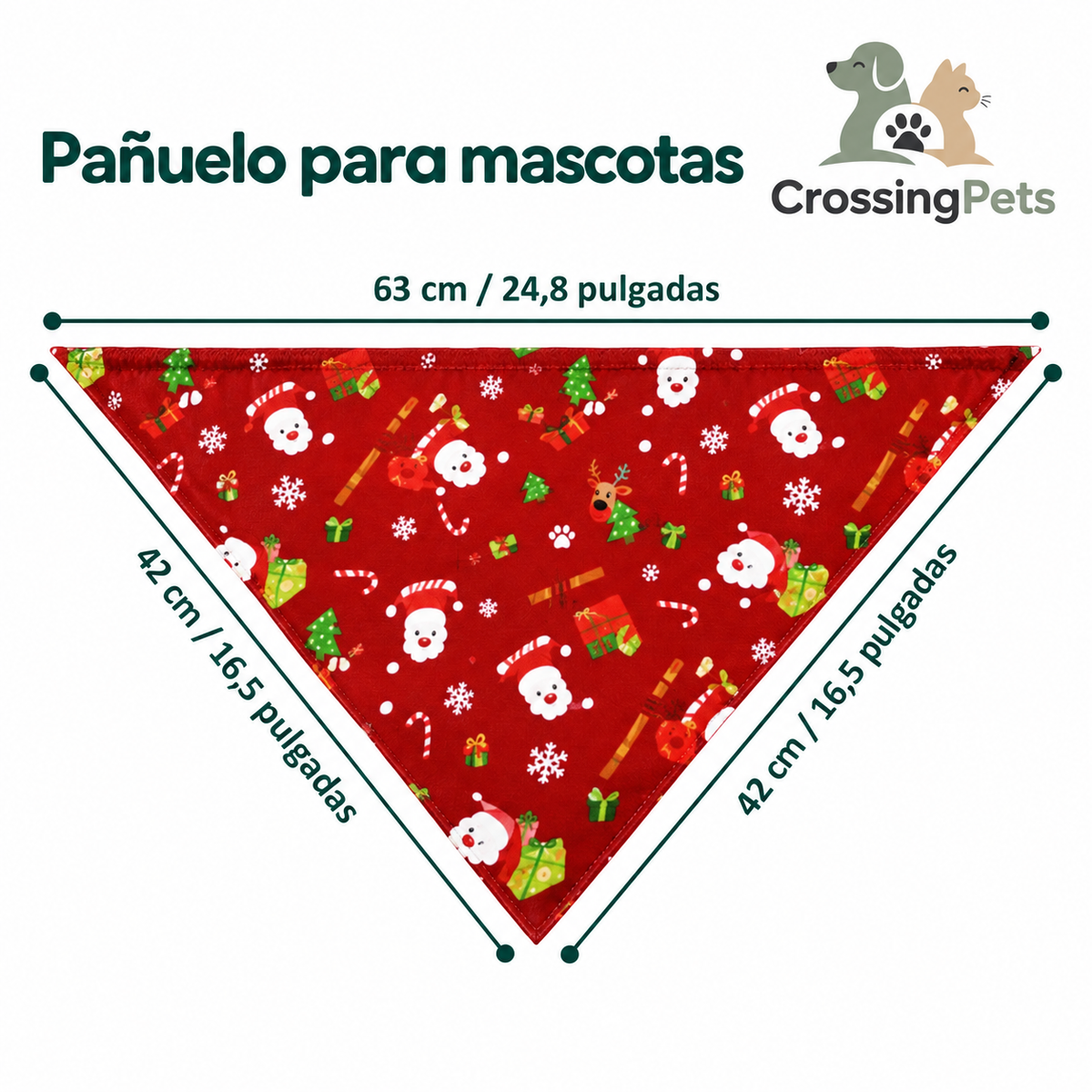 Pañuelo navideño para perros