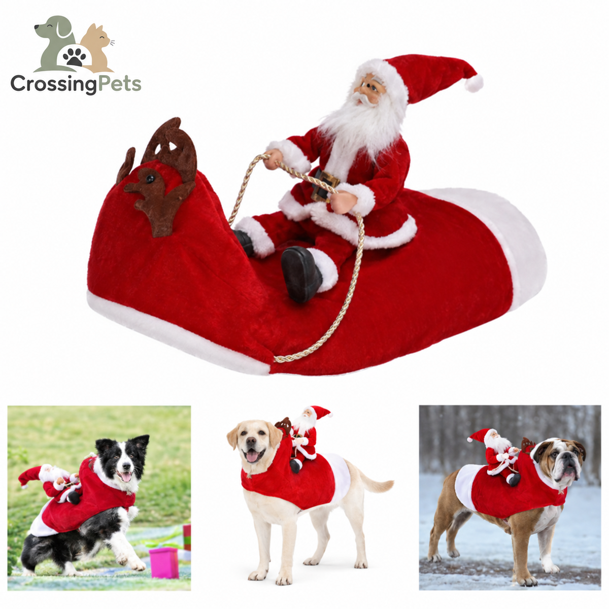Disfraz de Papá Noel para perros y gatos