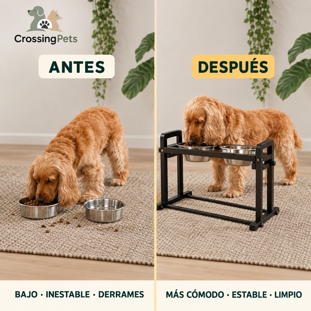 PawHut adjustable raised dog bowls with tilt