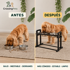 PawHut adjustable raised dog bowls with tilt