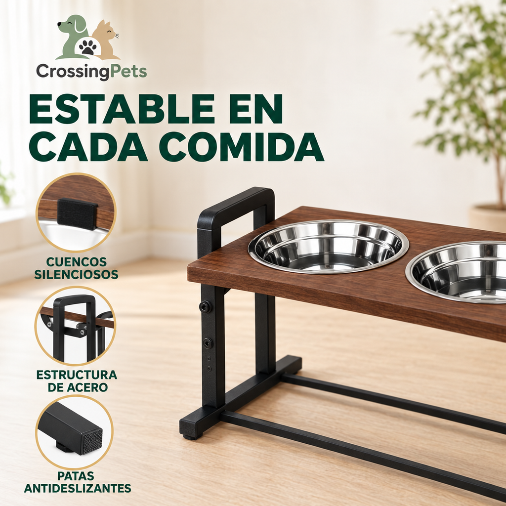 PawHut adjustable raised dog bowls with tilt