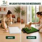 Indoor artificial grass dog potty with removable tray