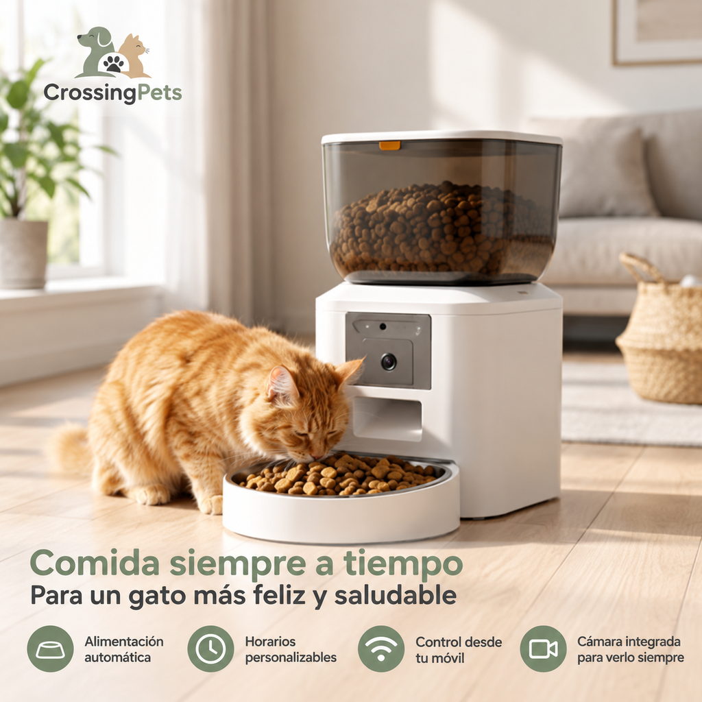 Comedero automático para mascotas de 4 L con cámara y aplicación PawHut