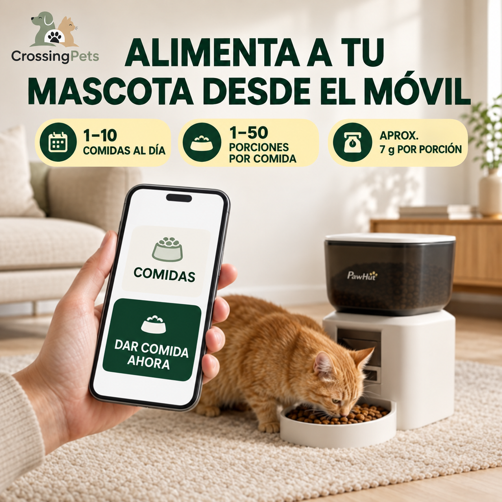 Comedero automático para mascotas de 4 L con cámara y aplicación PawHut