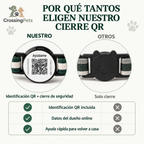 Cat collar with QR ID and AirTag holder