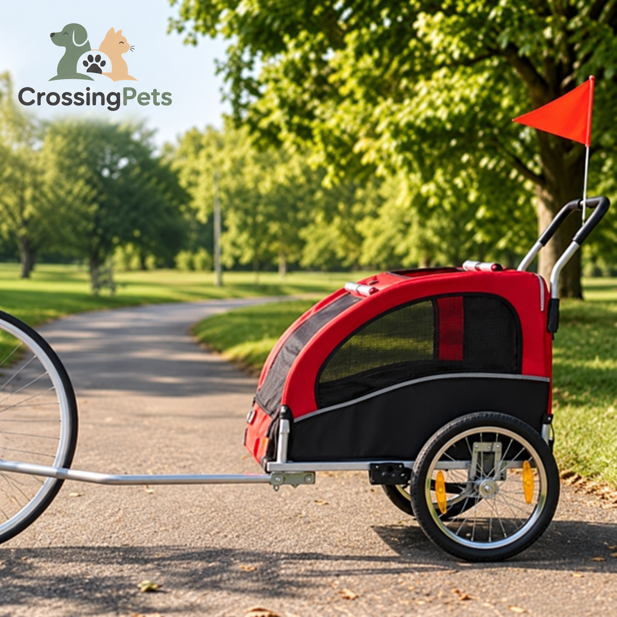 PawHut 2-in-1 bike trailer and stroller