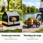 Remolque para bicicleta 3 en 1 de Pawhut