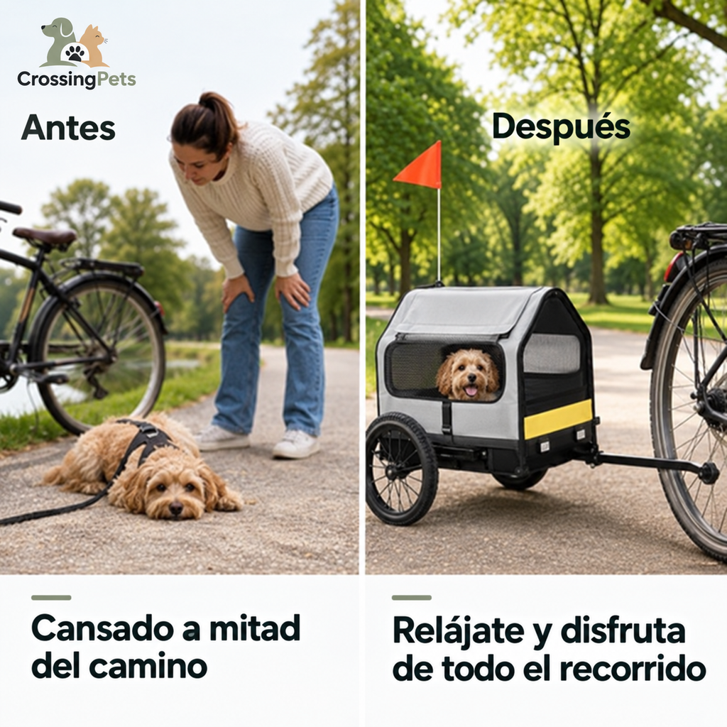 Remolque para bicicleta 3 en 1 de Pawhut