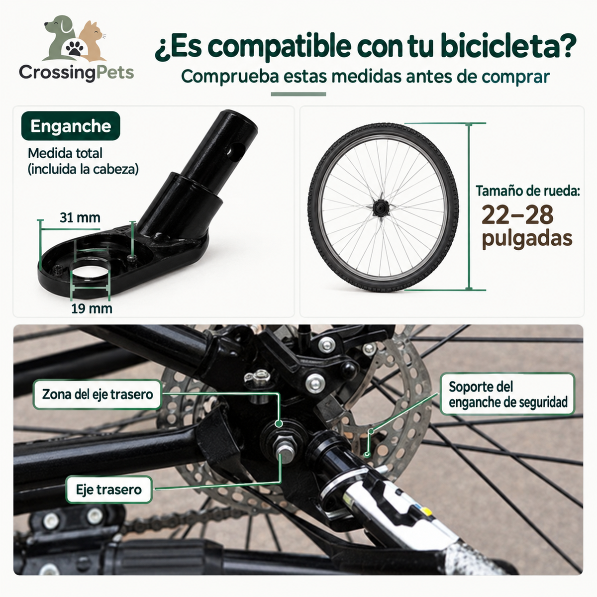 Remolque para bicicleta 3 en 1 de Pawhut