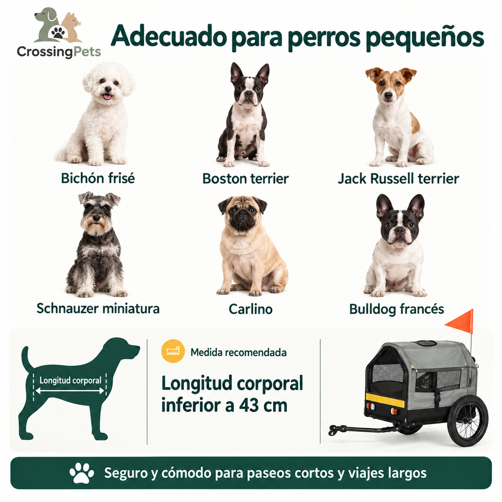 Remolque para bicicleta 3 en 1 de Pawhut