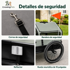 Remolque para bicicleta 3 en 1 de Pawhut