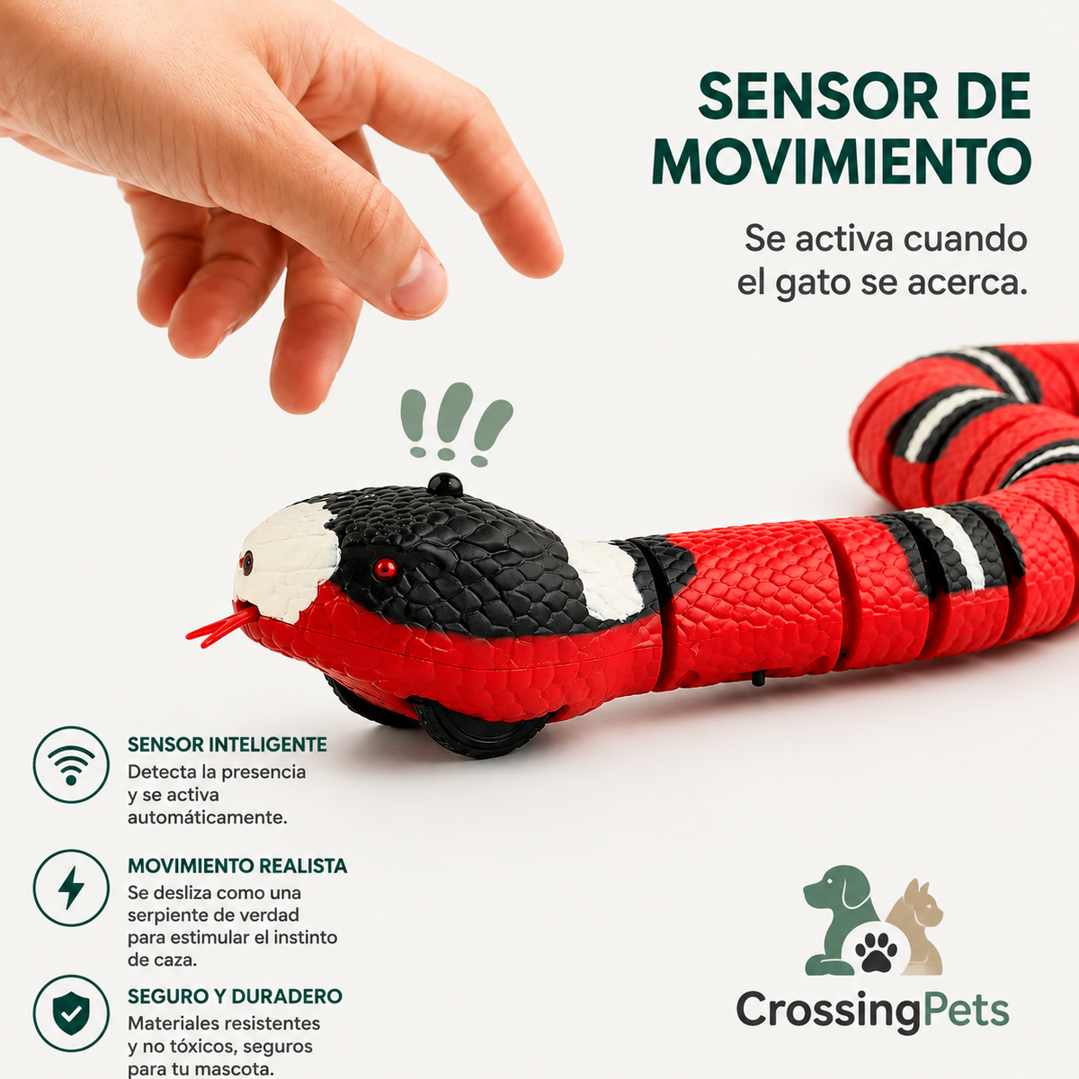 Serpiente de juguete automática para gatos