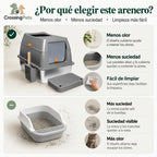 CrossingPets SteelBox litter box — image 4, information in Spanish