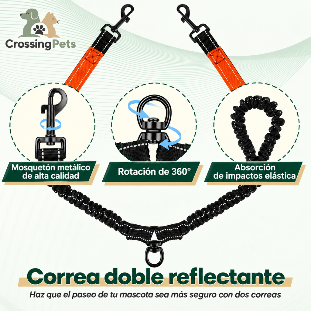 Reflektierende Doppelleine — Bild 7 — CrossingPets