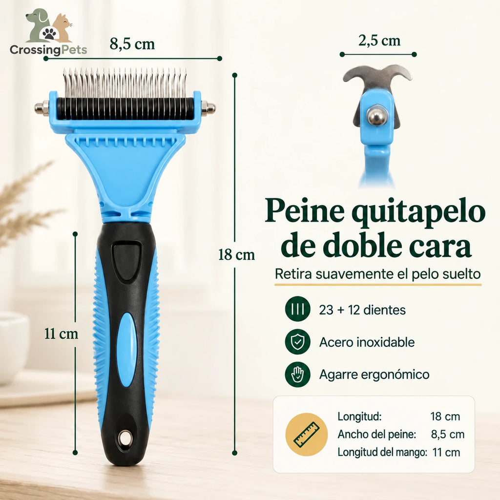Cepillo quitapelo de doble cara CrossingPets - imagen 10 en español