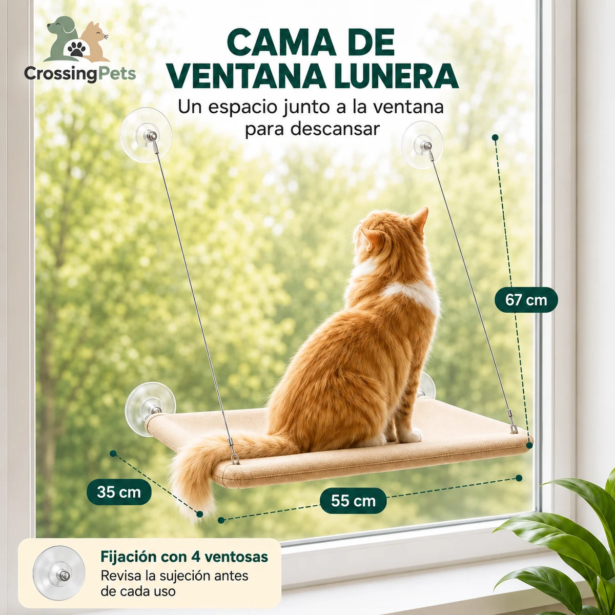 Cama de ventana Lunera de CrossingPets — imagen 9