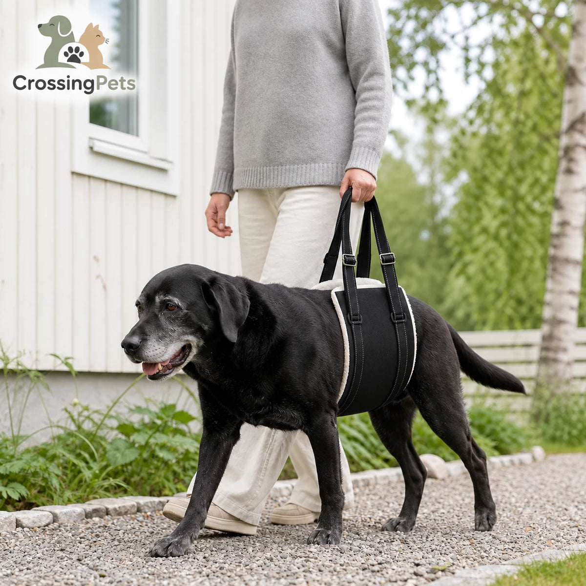 Arnés elevador trasero para perros DogHalo - imagen 2 en español con logo CrossingPets
