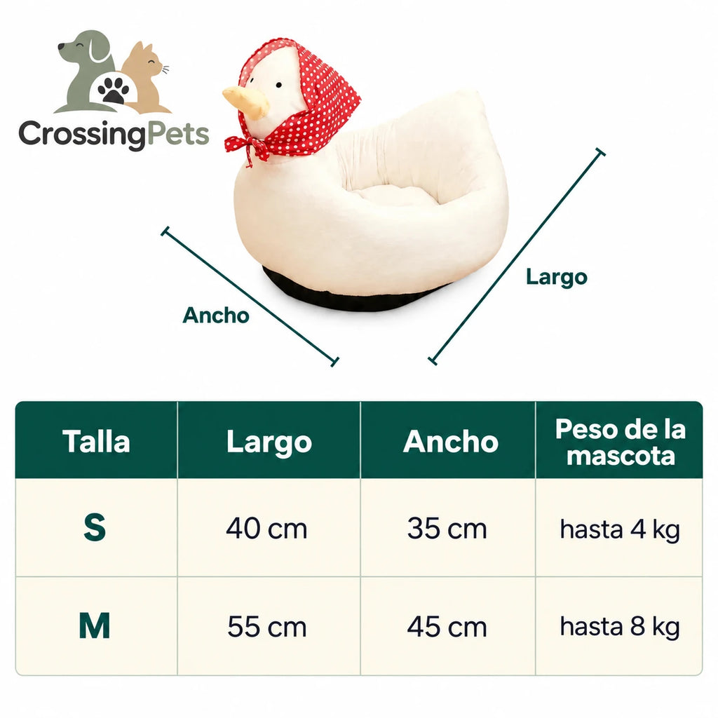 FloatyComfort bed size chart and dimensions — CrossingPets