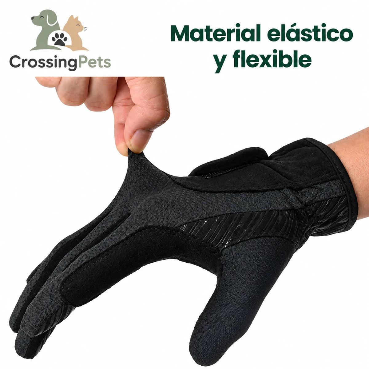 Tejido elástico y flexible de los guantes Boodun CrossingPets.