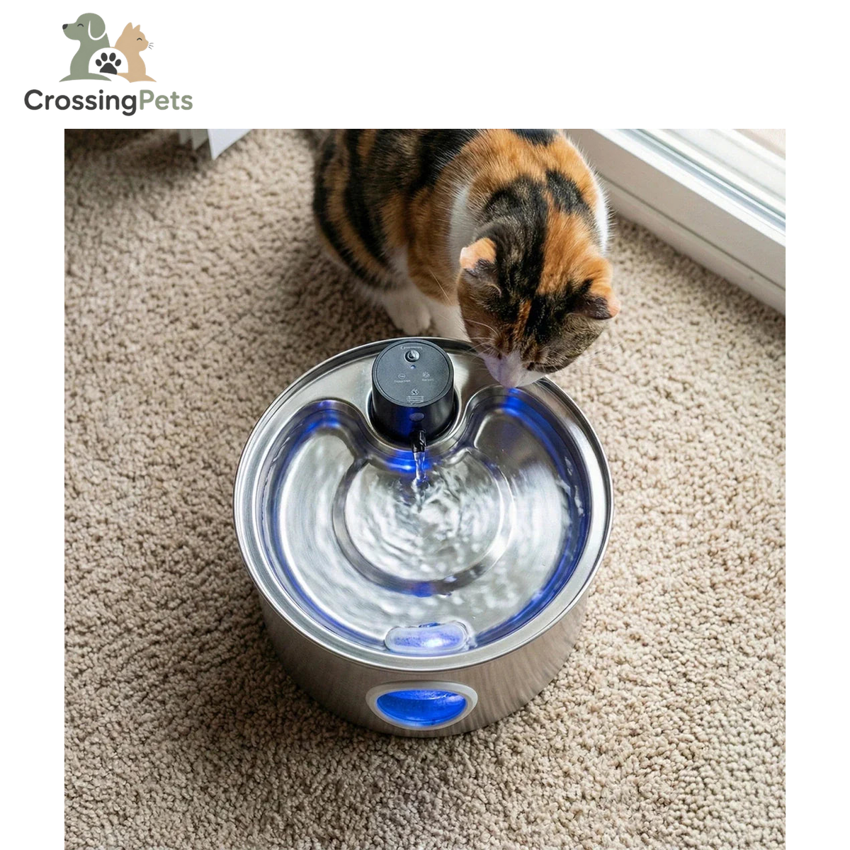 Fuente de agua inalámbrica Fontanello para gatos — imagen 2 — CrossingPets
