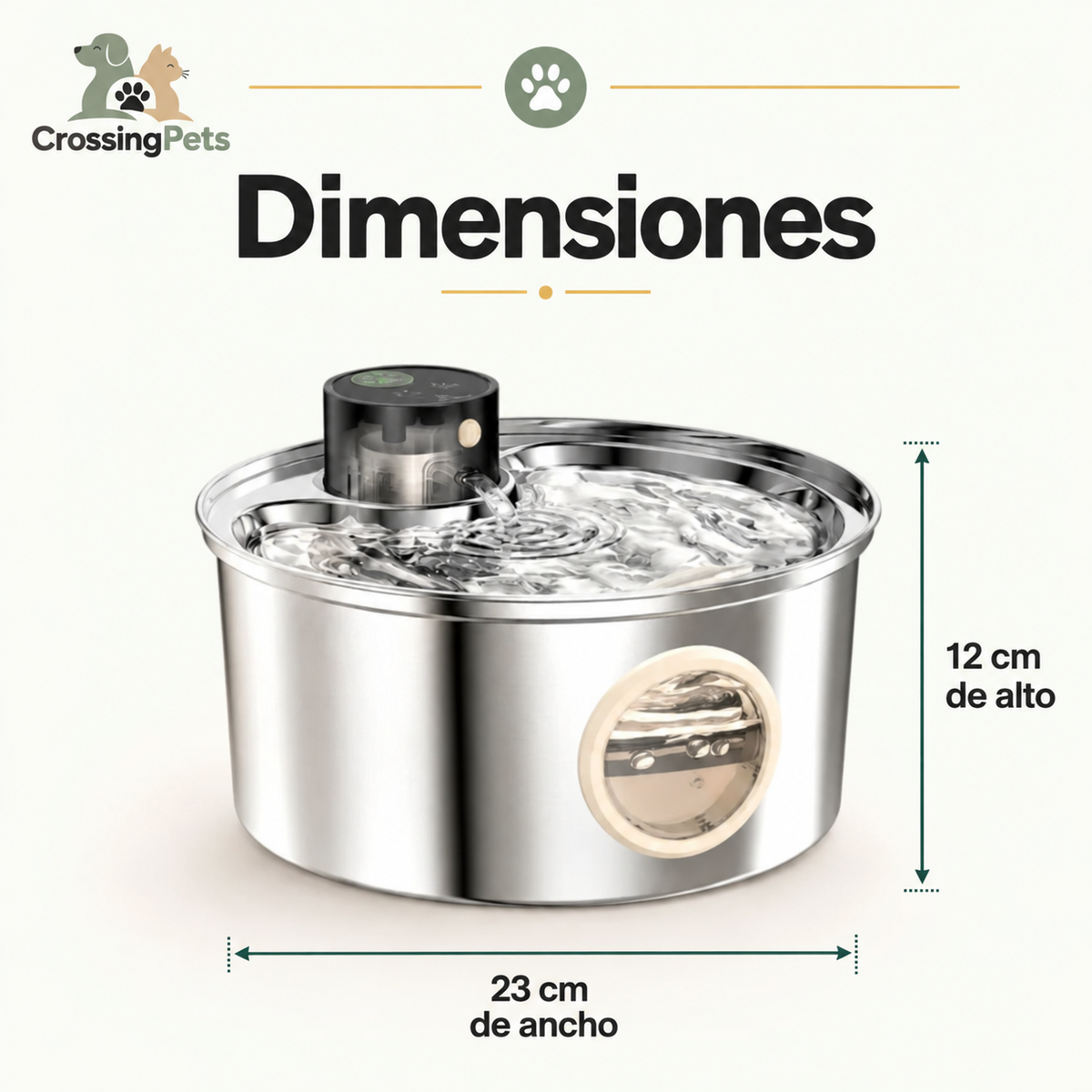 Fuente de agua inalámbrica Fontanello para gatos — imagen 3 — CrossingPets