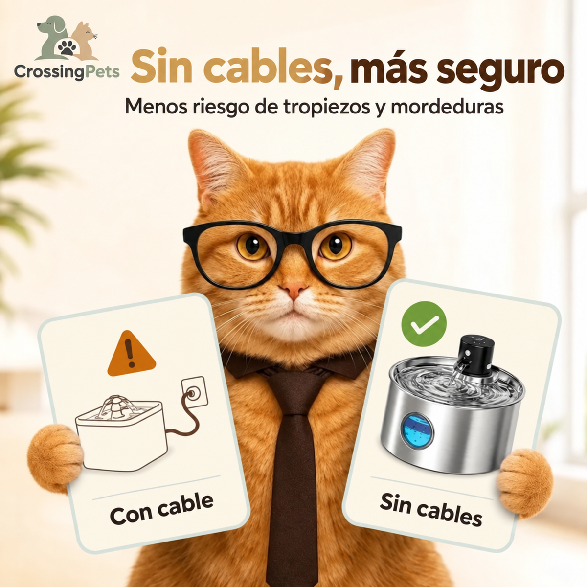 Fuente de agua inalámbrica Fontanello para gatos — imagen 5 — CrossingPets