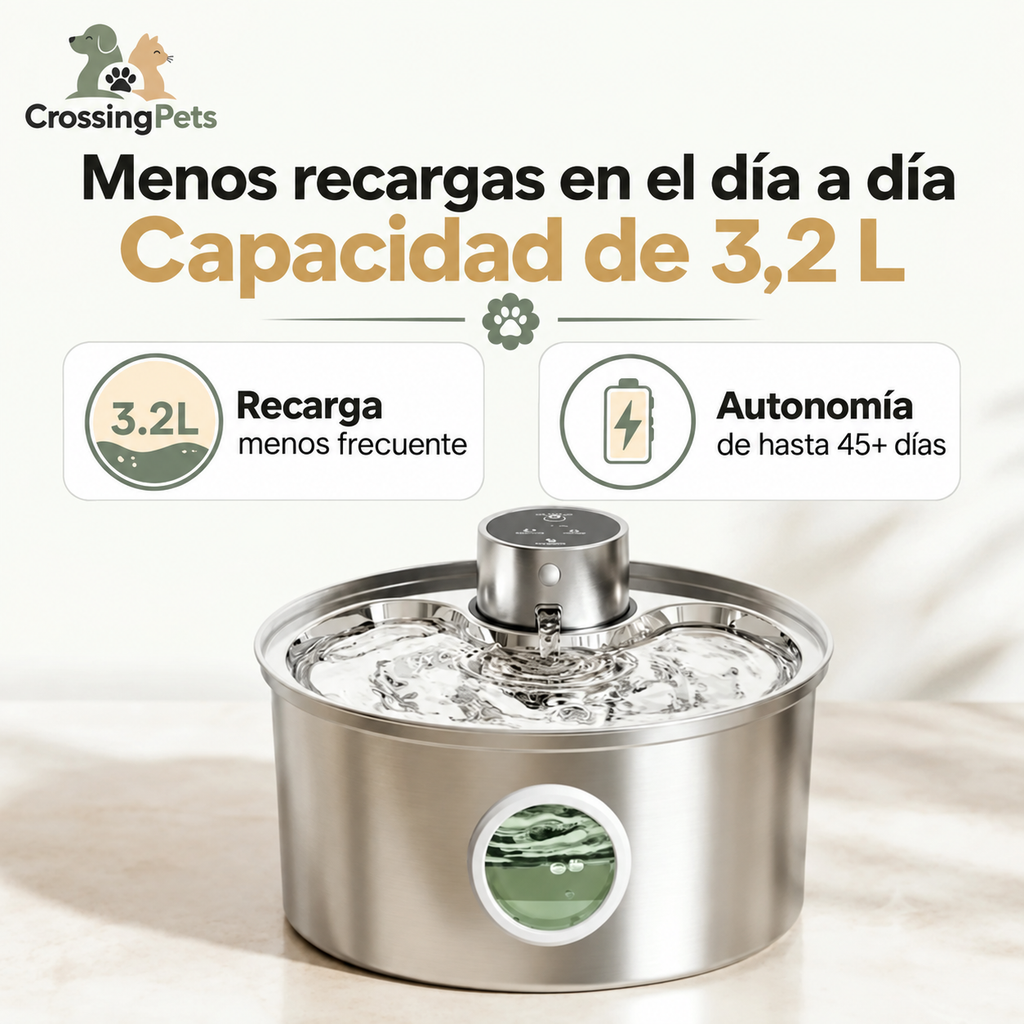 Fuente de agua inalámbrica Fontanello para gatos — imagen 8 — CrossingPets