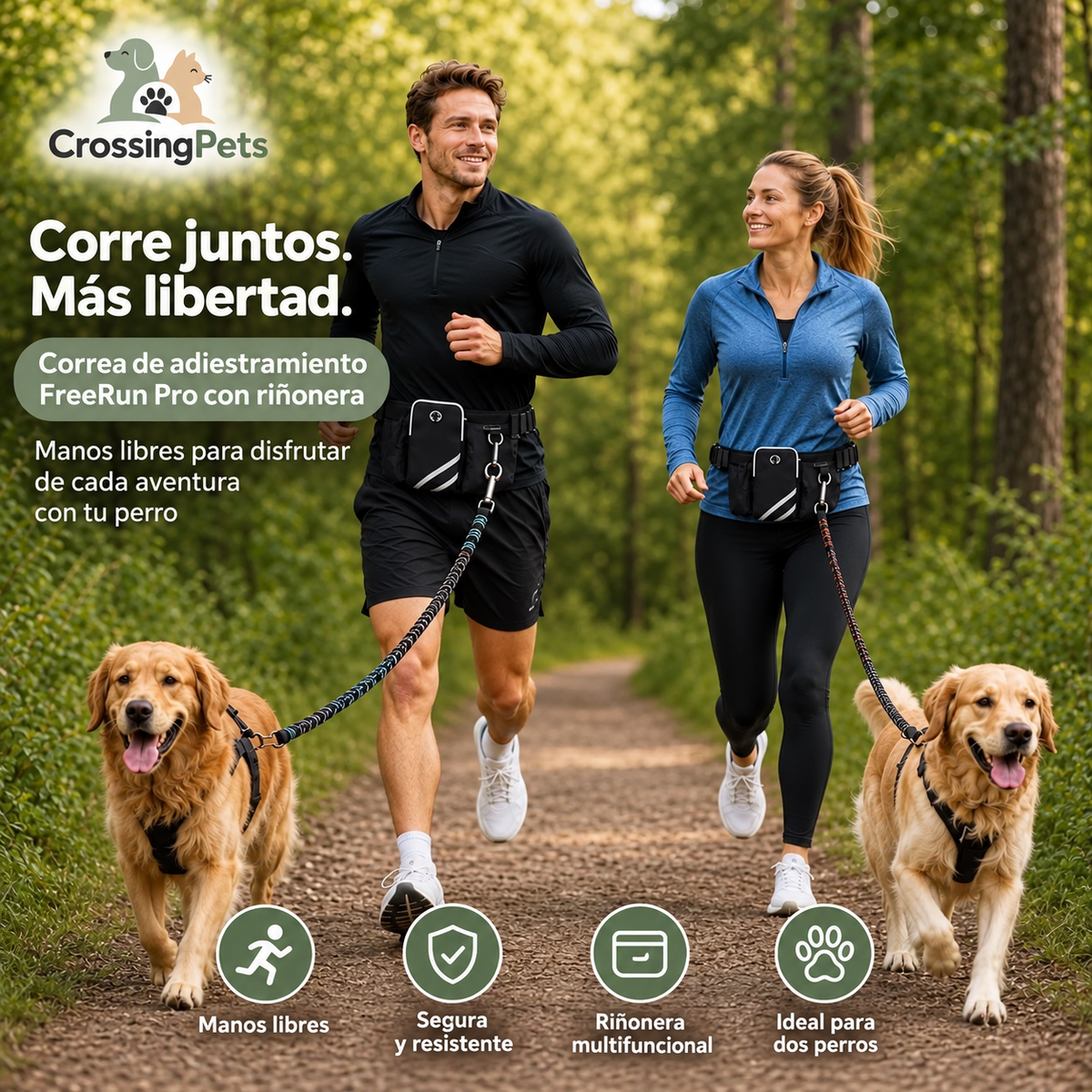 Correa FreeRun Pro — imagen 2 — CrossingPets