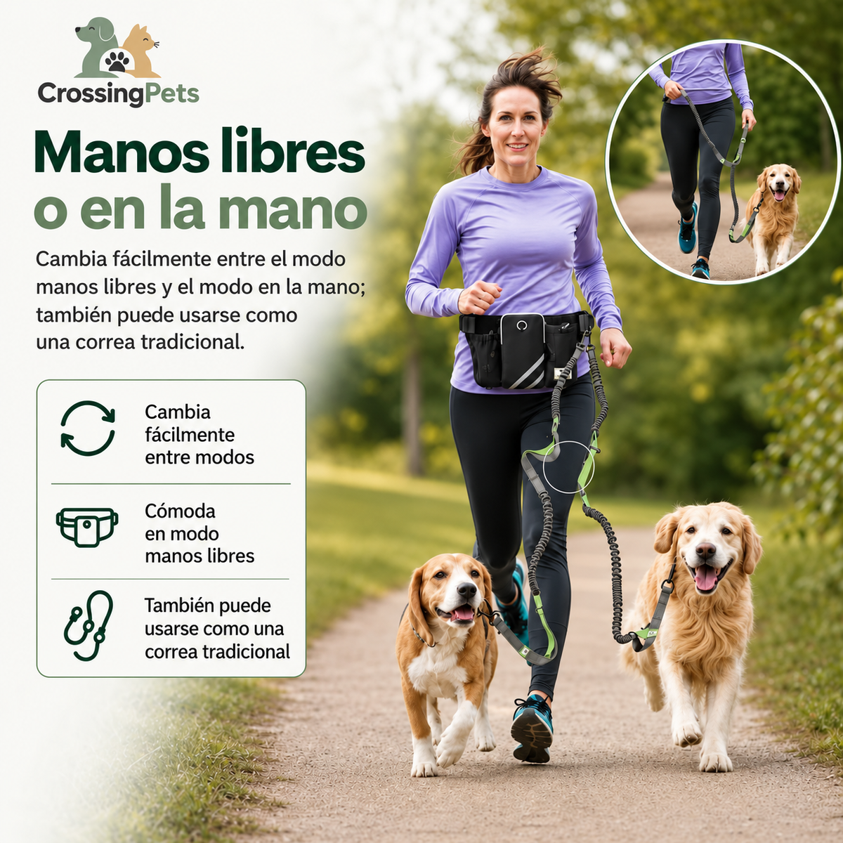 Correa FreeRun Pro — imagen 4 — CrossingPets