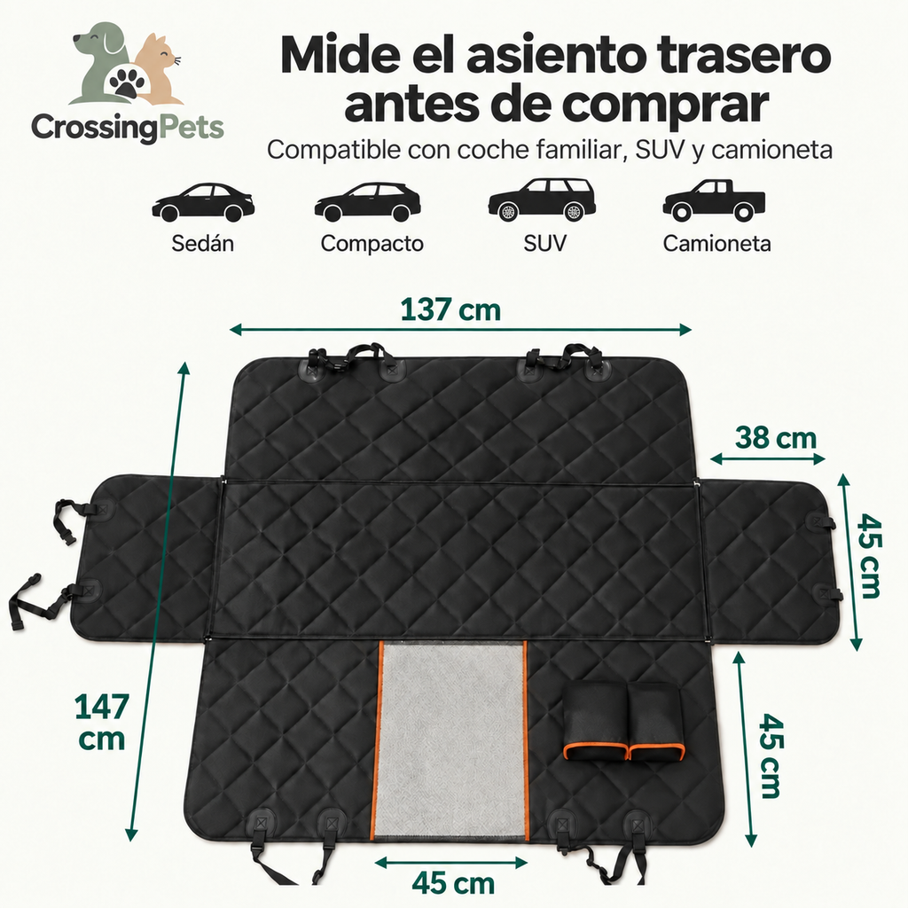 Funda para asiento trasero — imagen 3 — CrossingPets