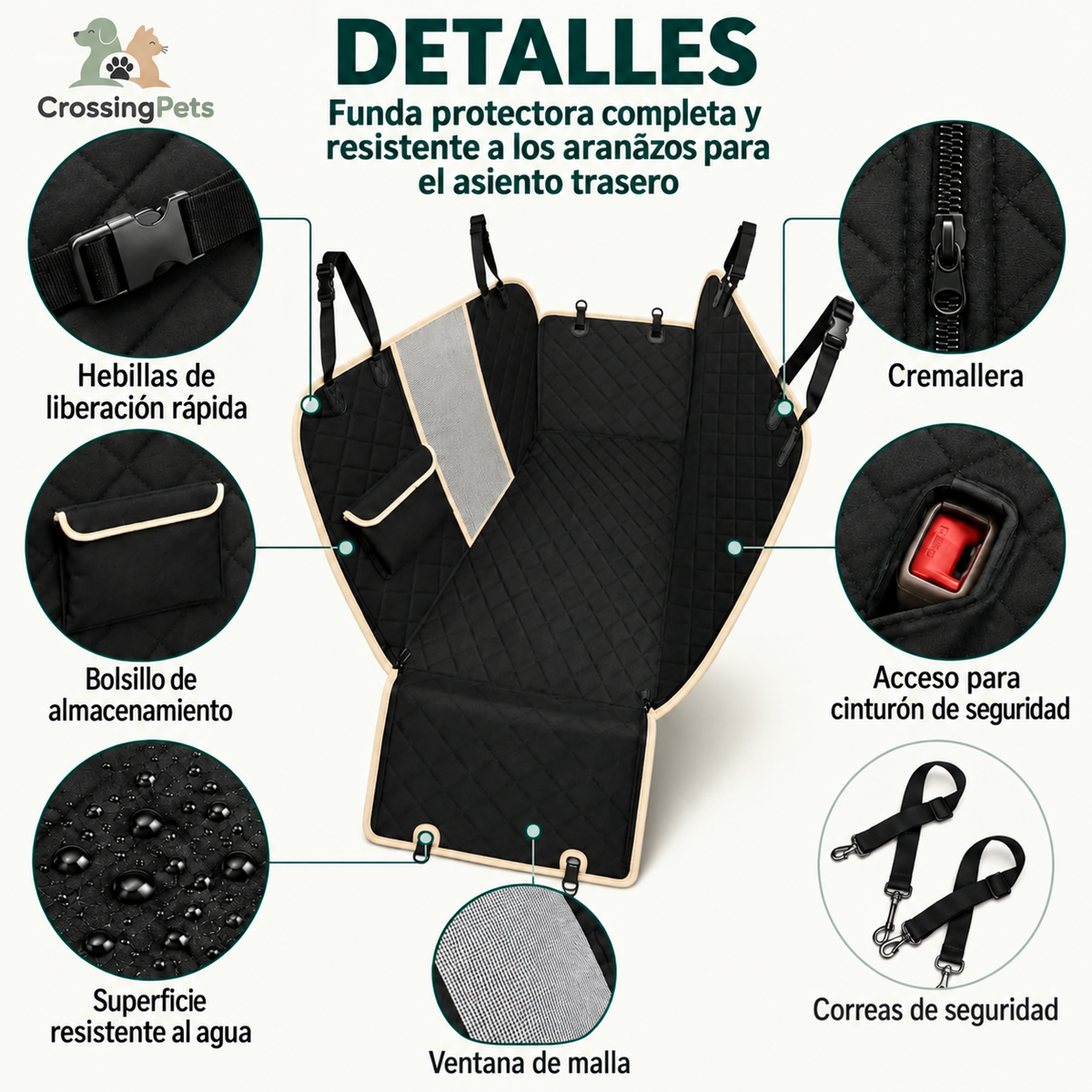 Funda para asiento trasero — imagen 4 — CrossingPets